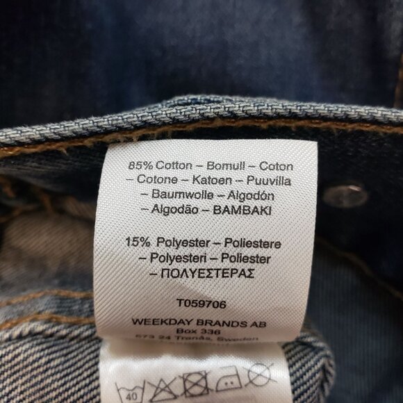 Cheap Monday Denim Button Front Trucker Jacket Size Medium - Picture 6 of 6